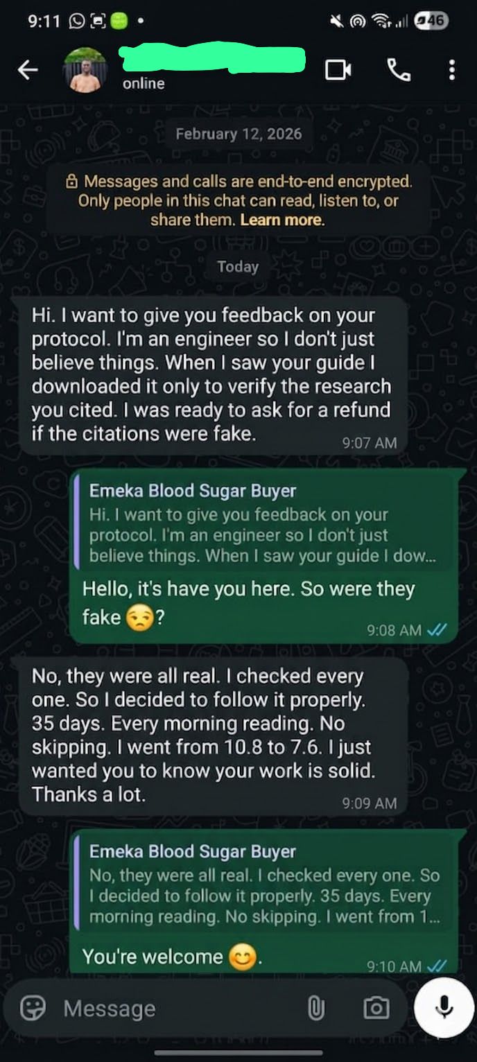 Customer testimonial WhatsApp screenshot